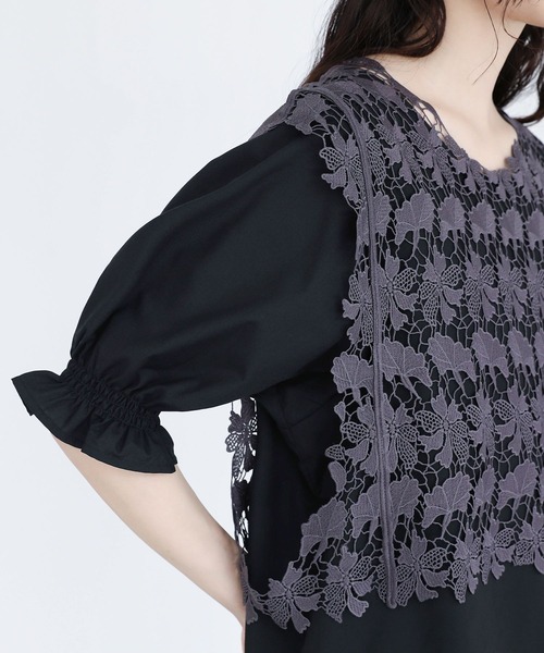 somari imagination（ソマリ イマジネーション）の「『レースベスト×ブラウスセット』（シャツ/ブラウス・レディース・オフホワイト/ブラック・2/1）」の12枚目の写真
