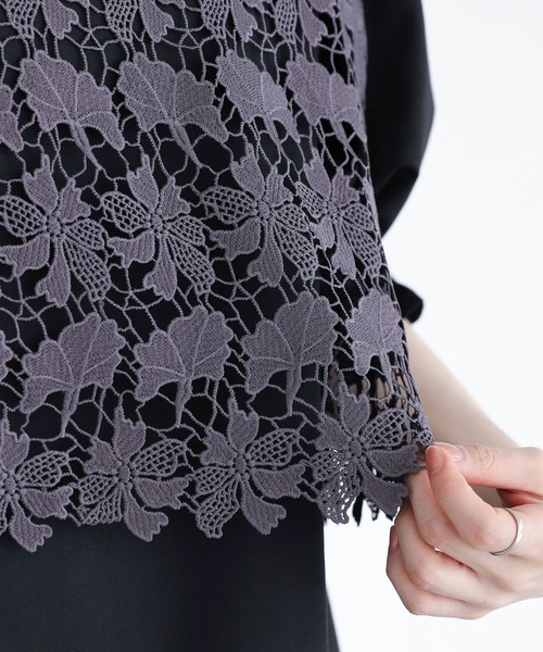 somari imagination（ソマリ イマジネーション）の「『レースベスト×ブラウスセット』（シャツ/ブラウス・レディース・オフホワイト/ブラック・2/1）」の14枚目の写真