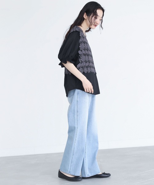 somari imagination（ソマリ イマジネーション）の「『レースベスト×ブラウスセット』（シャツ/ブラウス・レディース・オフホワイト/ブラック・2/1）」の16枚目の写真