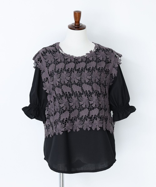 somari imagination（ソマリ イマジネーション）の「『レースベスト×ブラウスセット』（シャツ/ブラウス・レディース・オフホワイト/ブラック・2/1）」の19枚目の写真