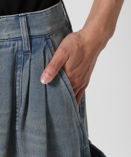 HARE（ハレ）の「デニムワイドカーゴパンツ(HARE)（カーゴパンツ