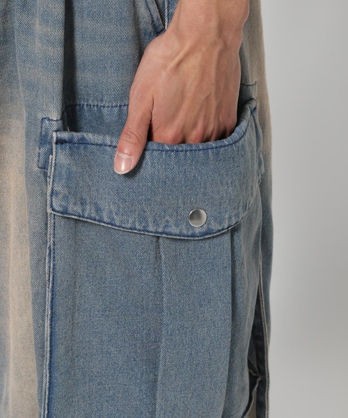 HARE（ハレ）の「デニムワイドカーゴパンツ(HARE)（カーゴパンツ