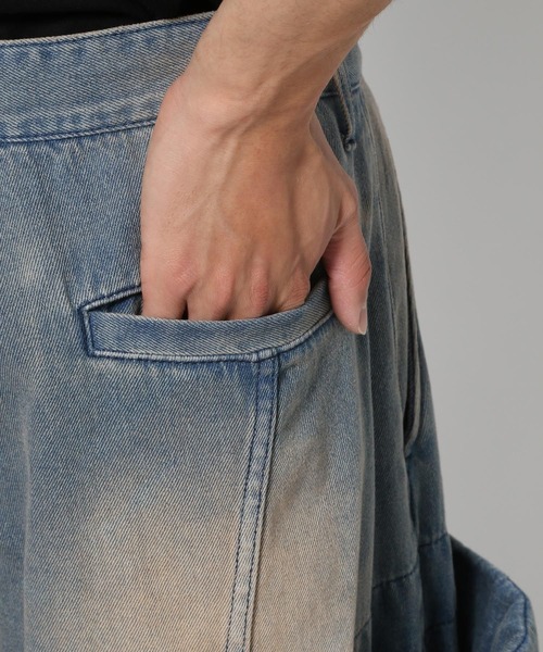 HARE（ハレ）の「デニムワイドカーゴパンツ(HARE)（カーゴパンツ