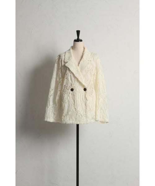 &. NOSTALGIA（アンドドットノスタルジア）の「【ZOZO限定】コードレースダブルジャケット（テーラードジャケット・レディース・ベージュ/アイボリー・M）」の21枚目の写真