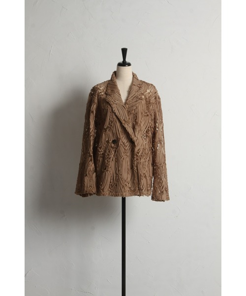 &. NOSTALGIA（アンドドットノスタルジア）の「【ZOZO限定】コードレースダブルジャケット（テーラードジャケット・レディース・ベージュ/アイボリー・M）」の22枚目の写真