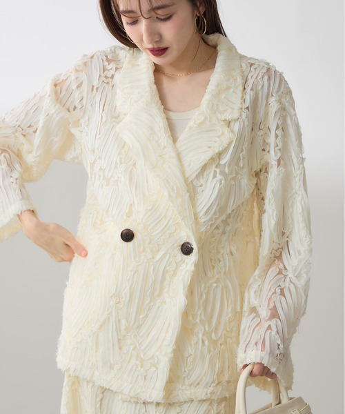 残り2時間！！！！FOTTSFOTTS クリーム色ジャケット クロップドフィットコットンジャケット - エクリュ | ZARA Japan