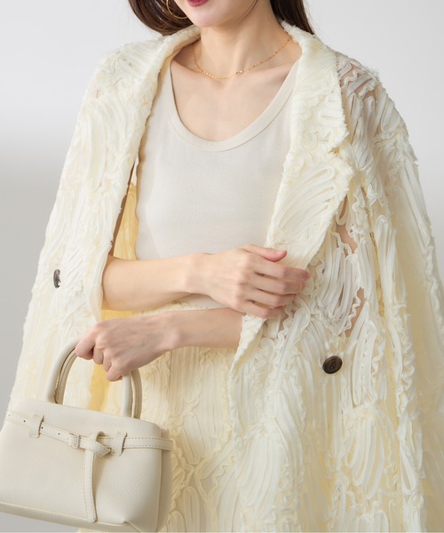 &. NOSTALGIA（アンドドットノスタルジア）の「【ZOZO限定】コードレースダブルジャケット（テーラードジャケット・レディース・ベージュ/アイボリー・M）」の9枚目の写真