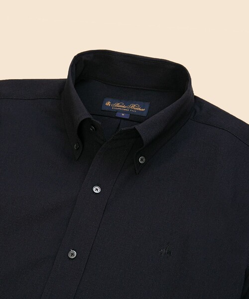 BROOKS BROTHERS(ブルックスブラザーズ)の「◆オンラインストア限定◆ポリエステル GFロゴ ポロボタンダウンカラー ショートスリーブシャツ Traditional(シャツ/ブラウス・メンズ・ベージュ/ネイビー/ブラック・MEDIUM/LARGE/SMALL)」の9枚目の写真