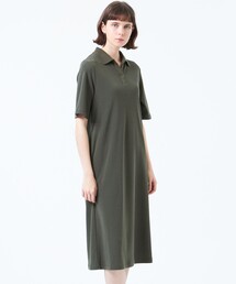 美品♪マッキントッシュフィロソフィ M リネンライク 半袖ワンピース カーキ 緑 美品♪マッキントッシュフィロソフィ M リネンライク 半袖