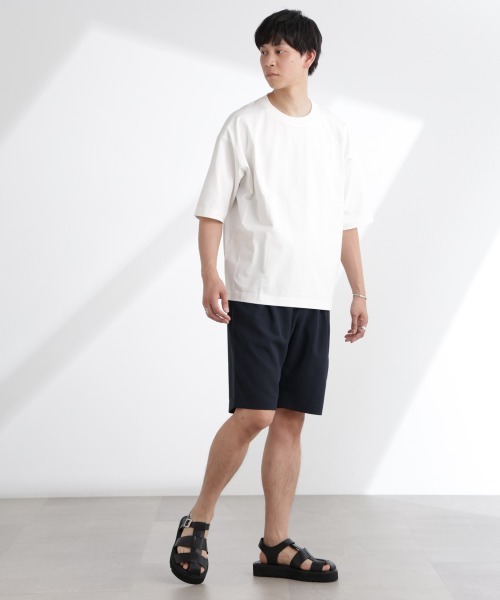 NANO universe（ナノユニバース）の「ヘビーウェイトワイドTシャツ 半袖（Tシャツ/カットソー・メンズ・ブルーグレー/ホワイト/チャコール・S/M/L/XL）」の14枚目の写真