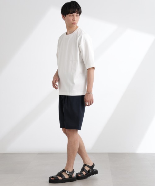 NANO universe（ナノユニバース）の「ヘビーウェイトワイドTシャツ 半袖（Tシャツ/カットソー・メンズ・ブルーグレー/ホワイト/チャコール・S/M/L/XL）」の15枚目の写真