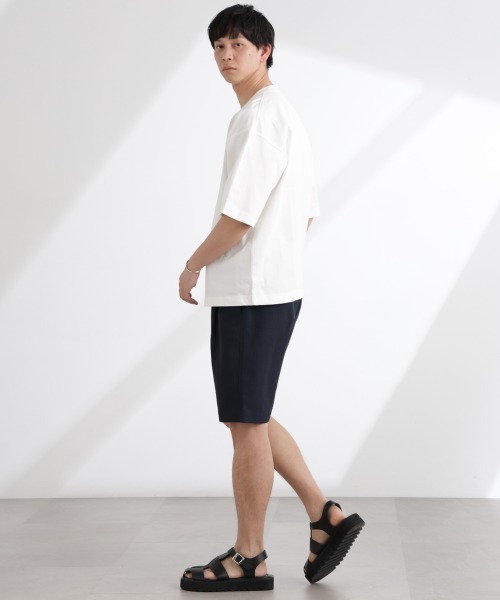 NANO universe（ナノユニバース）の「ヘビーウェイトワイドTシャツ 半袖（Tシャツ/カットソー・メンズ・ブルーグレー/ホワイト/チャコール・S/M/L/XL）」の16枚目の写真