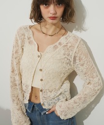 Unitage | 総刺繍シアーカーディガン(カーディガン/ボレロ)