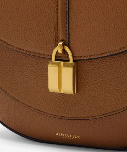 DEMELLIER デメリエー The Siena Saddle ショルダーバッグ The Siena Saddle | Black Small Grain | Demellier