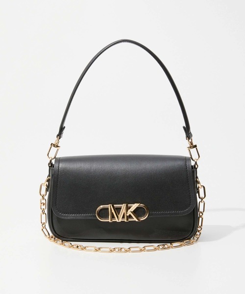 MICHAEL KORS(マイケルコース)の「MICHAEL KORS Parker Medium Shoulder Bag マイケルコース パーカー ミディアム レザーショルダーバッグ(ショルダーバッグ・レディース・ゴールド系その他/ブラック/ベージュ系その他・FREE)」の4枚目の写真