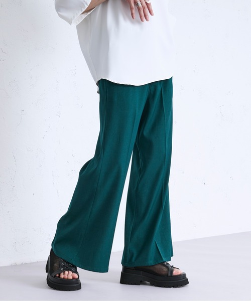 Ellno Loset(エルノロゼット)の「センタークリースフレアパンツ(その他パンツ・メンズ・ブルーグリーン/ブラック/アイボリー・SMALL/X-SMALL/LARGE/MEDIUM)」の4枚目の写真