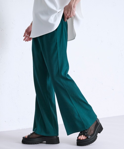 Ellno Loset(エルノロゼット)の「センタークリースフレアパンツ(その他パンツ・メンズ・ブルーグリーン/ブラック/アイボリー・SMALL/X-SMALL/LARGE/MEDIUM)」の5枚目の写真