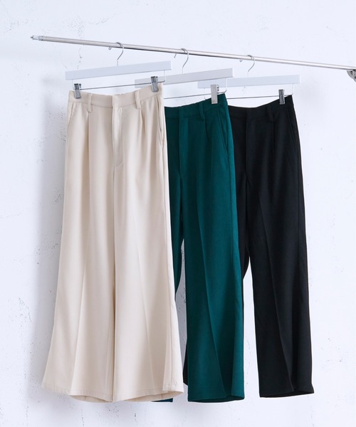 Ellno Loset(エルノロゼット)の「センタークリースフレアパンツ(その他パンツ・メンズ・ブルーグリーン/ブラック/アイボリー・SMALL/X-SMALL/LARGE/MEDIUM)」の8枚目の写真