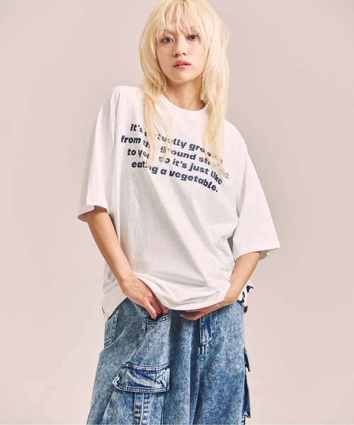 GALLIS ADDICTION(ガリスアディクション)の「GA MESSAGE-LOGO TEE(Tシャツ/カットソー・メンズ・ホワイト/ブラック・M/L)」の3枚目の写真