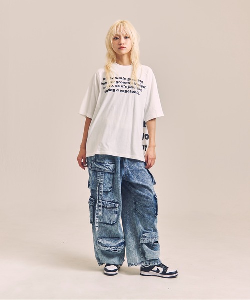 GALLIS ADDICTION(ガリスアディクション)の「GA MESSAGE-LOGO TEE(Tシャツ/カットソー・メンズ・ホワイト/ブラック・M/L)」の12枚目の写真