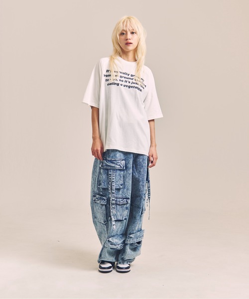 GALLIS ADDICTION(ガリスアディクション)の「GA MESSAGE-LOGO TEE(Tシャツ/カットソー・メンズ・ホワイト/ブラック・M/L)」の13枚目の写真