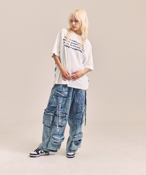 GALLIS ADDICTION(ガリスアディクション)の「GA MESSAGE-LOGO TEE(Tシャツ/カットソー・メンズ・ホワイト/ブラック・M/L)」の14枚目の写真