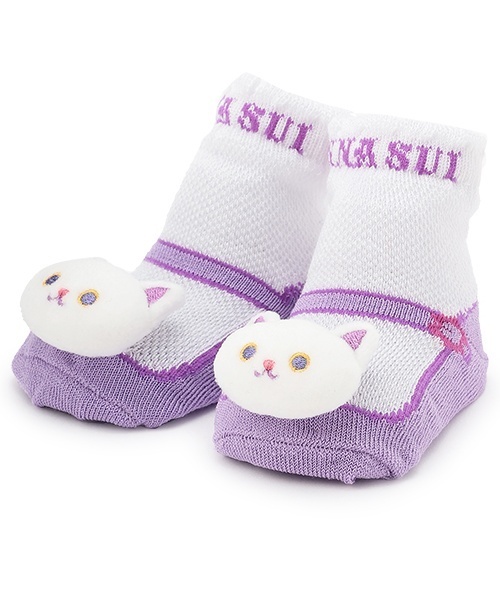 ネコマスコットクルーソックス（ソックス/靴下）｜ANNA SUI mini