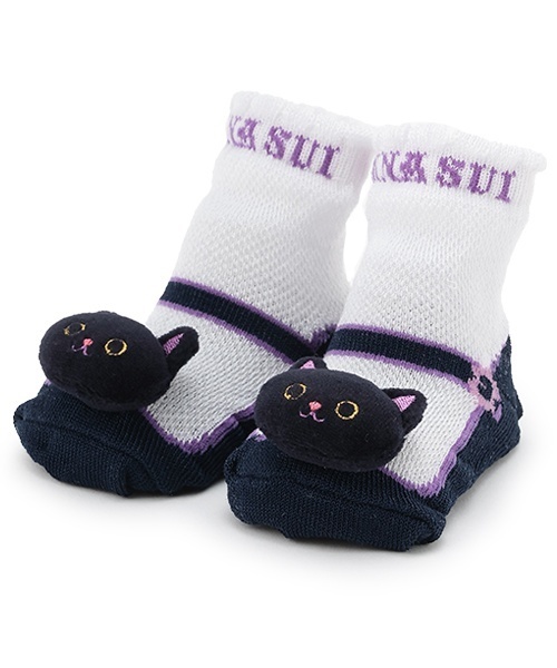 ネコマスコットクルーソックス（ソックス/靴下）｜ANNA SUI mini