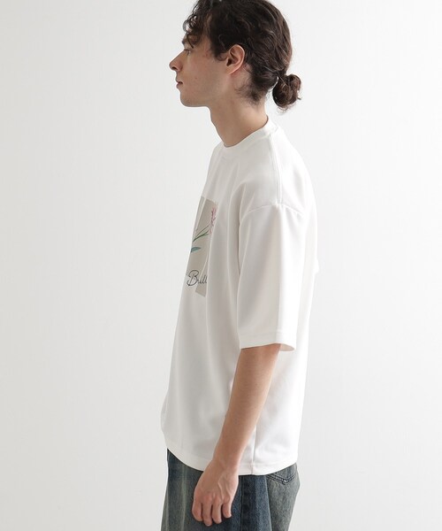 tk.TAKEO KIKUCHI（ティーケータケオキクチ）の「ピースカットフラワープルオーバー（Tシャツ/カットソー・メンズ・ナチュラル/ホワイト/ブラック・04/03/02）」の4枚目の写真