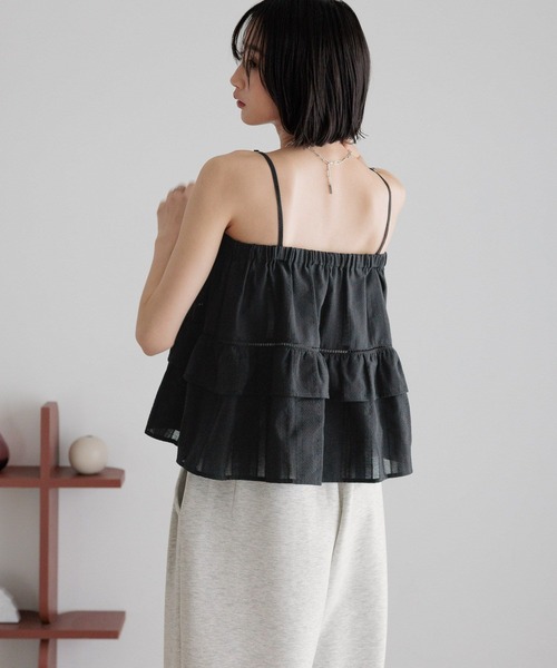 LOWRYS FARM(ローリーズファーム)の「2WAYコットンレースキャミ 493588(キャミソール・レディース・ホワイト/ブラック・FREE)」の8枚目の写真