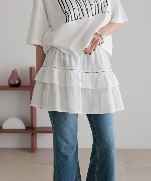 LOWRYS FARM(ローリーズファーム)の「2WAYコットンレースキャミ 493588(キャミソール・レディース・ホワイト/ブラック・FREE)」の12枚目の写真