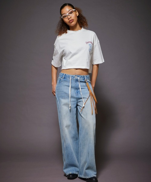 FIG&VIPER(フィグアンドバイパー)の「アクティブルーズデニムPT(デニムパンツ・レディース・ライトブルー・FREE)」の12枚目の写真