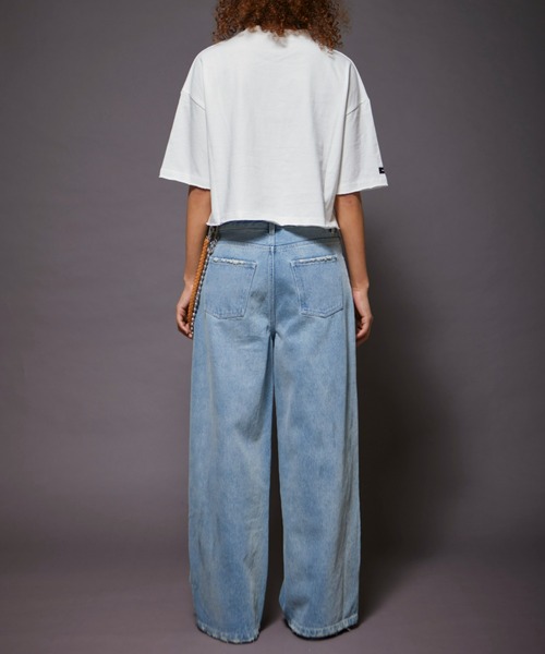 FIG&VIPER(フィグアンドバイパー)の「アクティブルーズデニムPT(デニムパンツ・レディース・ライトブルー・FREE)」の17枚目の写真