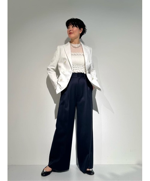 boussole（ブソル）の「BOUSSOLE / クロシェ ベルト《ESTNATION EXCLUSIVE》（ニット/セーター・レディース・オフホワイト/ブラック・FREE）」の5枚目の写真