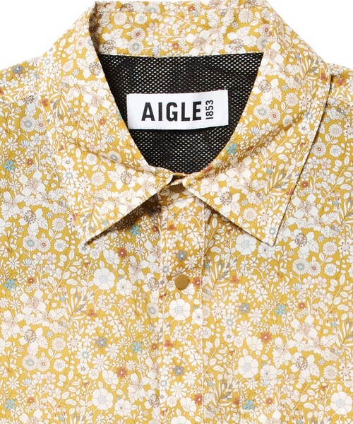 AIGLE(エーグル)の「リバティプリントショートスリーブシャツ(シャツ/ブラウス・メンズ・ブルー/ベージュ・L/XL/M)」の10枚目の写真