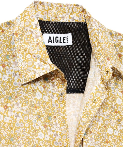 AIGLE(エーグル)の「リバティプリントショートスリーブシャツ(シャツ/ブラウス・メンズ・ブルー/ベージュ・L/XL/M)」の11枚目の写真