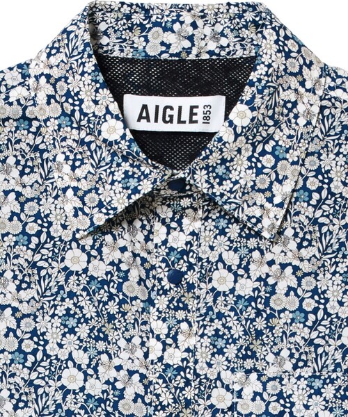 AIGLE(エーグル)の「リバティプリントショートスリーブシャツ(シャツ/ブラウス・メンズ・ブルー/ベージュ・L/XL/M)」の17枚目の写真