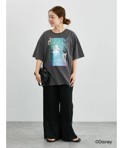 Lugnoncure(ルノンキュール)の「【Disney】ふしぎの国のアリス/プリントTシャツ2(Tシャツ/カットソー・レディース・チャコールグレー/オフホワイト・F)」の11枚目の写真