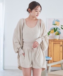 ＪＵＧＬＡＮＳ（ユグランス）の「【FRUIT OF THE LOOM】パイルルームウェア 3点セット/カーディガン・トップス・パンツのセット/レディース（ルームウェア/パジャマ）」