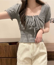 aremoi（アレモイ）の「【aremoi / アレモイ】ギャザーニットトップス（ニット/セーター）」