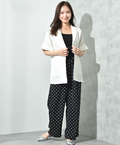 INTERPLANET(インタープラネット)の「【接触冷感】デシンプリントウエストゴムパンツ(その他パンツ・レディース・ブラック/ブラック系その他・FREE)」の6枚目の写真