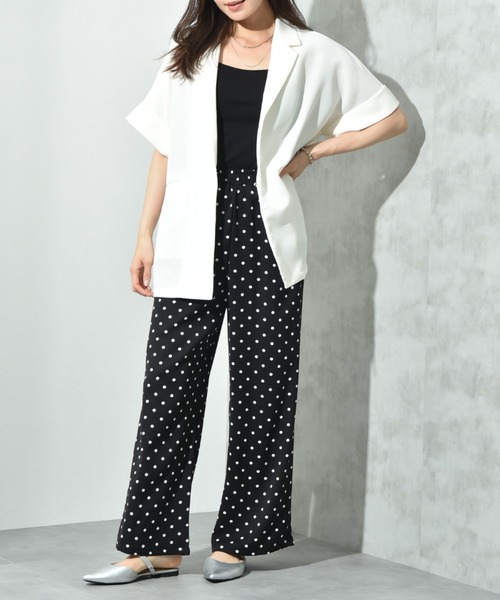 INTERPLANET(インタープラネット)の「【接触冷感】デシンプリントウエストゴムパンツ(その他パンツ・レディース・ブラック/ブラック系その他・FREE)」の7枚目の写真