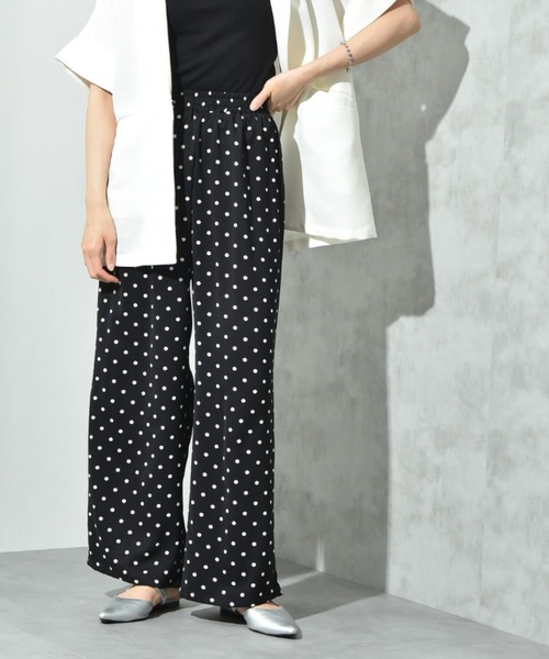 INTERPLANET(インタープラネット)の「【接触冷感】デシンプリントウエストゴムパンツ(その他パンツ・レディース・ブラック/ブラック系その他・FREE)」の9枚目の写真