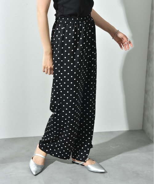 INTERPLANET(インタープラネット)の「【接触冷感】デシンプリントウエストゴムパンツ(その他パンツ・レディース・ブラック/ブラック系その他・FREE)」の10枚目の写真