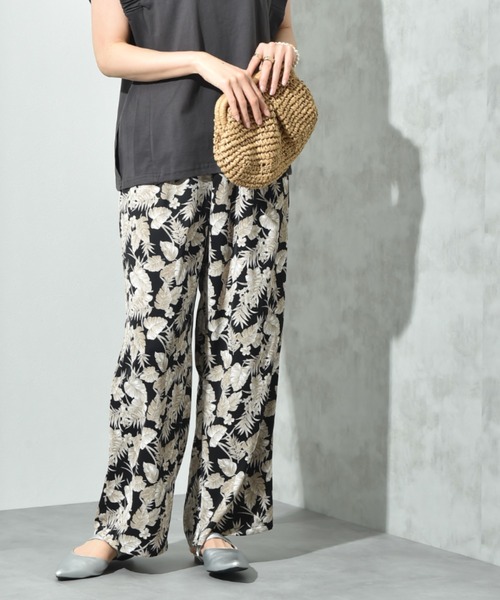 INTERPLANET(インタープラネット)の「【接触冷感】デシンプリントウエストゴムパンツ(その他パンツ・レディース・ブラック/ブラック系その他・FREE)」の15枚目の写真