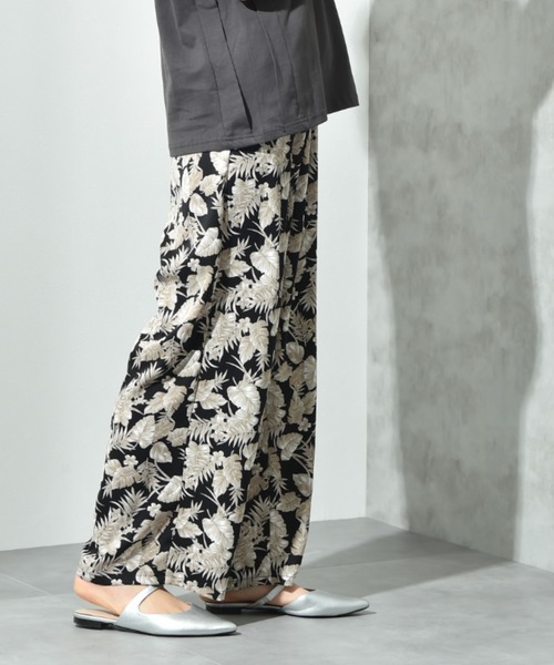 INTERPLANET(インタープラネット)の「【接触冷感】デシンプリントウエストゴムパンツ(その他パンツ・レディース・ブラック/ブラック系その他・FREE)」の16枚目の写真