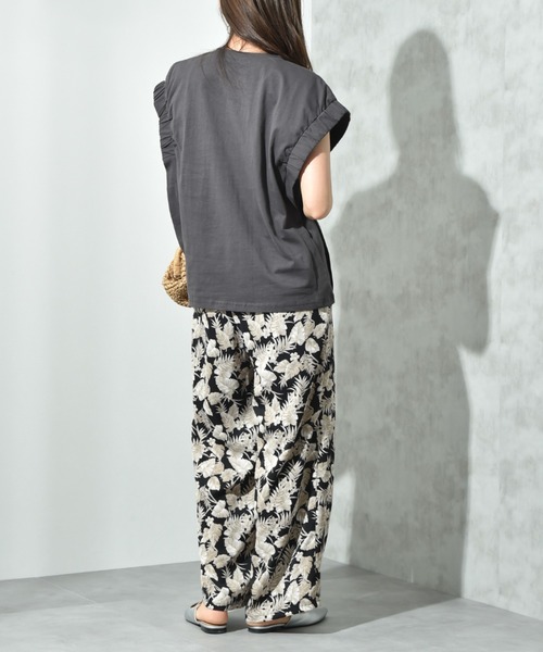 INTERPLANET(インタープラネット)の「【接触冷感】デシンプリントウエストゴムパンツ(その他パンツ・レディース・ブラック/ブラック系その他・FREE)」の17枚目の写真