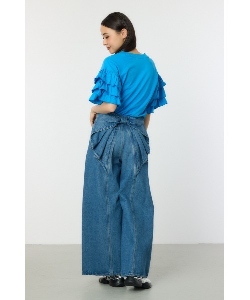 RODEO CROWNS WIDE BOWL（ロデオクラウンズワイドボウル）の「SPARKLE フリルトップス（Tシャツ/カットソー・レディース・オフホワイト/ライトブラック/ブルー・FREE）」の8枚目の写真