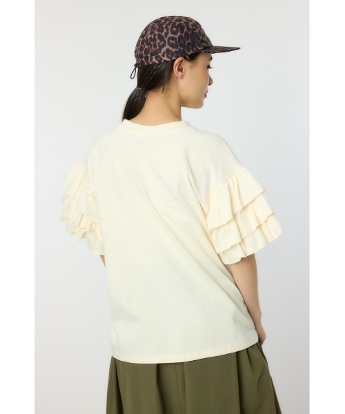 RODEO CROWNS WIDE BOWL（ロデオクラウンズワイドボウル）の「SPARKLE フリルトップス（Tシャツ/カットソー・レディース・オフホワイト/ライトブラック/ブルー・FREE）」の12枚目の写真