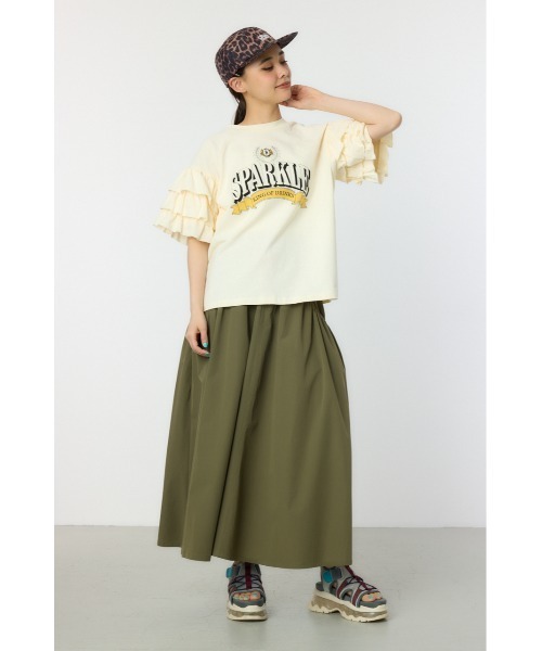 RODEO CROWNS WIDE BOWL（ロデオクラウンズワイドボウル）の「SPARKLE フリルトップス（Tシャツ/カットソー・レディース・オフホワイト/ライトブラック/ブルー・FREE）」の13枚目の写真